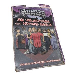 Homies Valentines Cards 32 Valentines & Homie Seals Complete‎ Damaged Box 2006